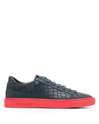 Baskets basses en cuir bleu marine Hide&Jack