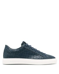 Baskets basses en cuir bleu marine Hide&Jack