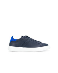 Baskets basses en cuir bleu marine Hogan