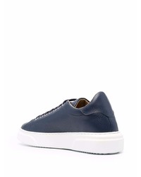 Baskets basses en cuir bleu marine Philipp Plein