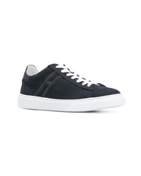 Baskets basses en cuir bleu marine Hogan