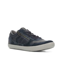 Baskets basses en cuir bleu marine Geox