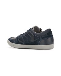 Baskets basses en cuir bleu marine Geox