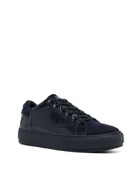 Baskets basses en cuir bleu marine Kurt Geiger London