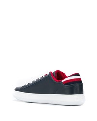 Baskets basses en cuir bleu marine Tommy Hilfiger