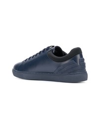 Baskets basses en cuir bleu marine Ea7 Emporio Armani