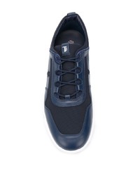 Baskets basses en cuir bleu marine Tod's