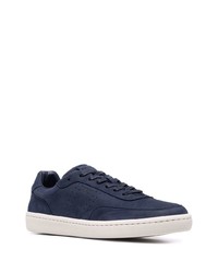 Baskets basses en cuir bleu marine BOSS HUGO BOSS