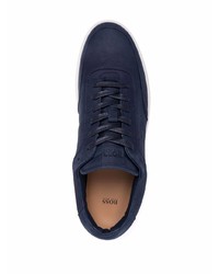 Baskets basses en cuir bleu marine BOSS HUGO BOSS