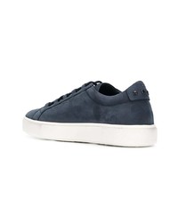 Baskets basses en cuir bleu marine Tod's