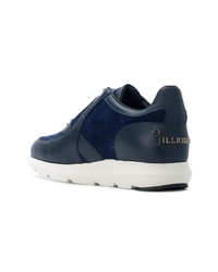 Baskets basses en cuir bleu marine Billionaire