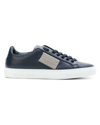 Baskets basses en cuir bleu marine Philipp Plein