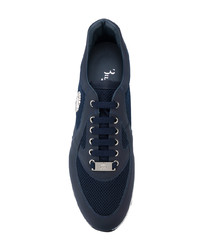 Baskets basses en cuir bleu marine Billionaire