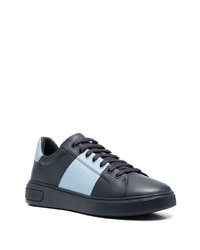 Baskets basses en cuir bleu marine Bally