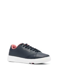 Baskets basses en cuir bleu marine Tommy Hilfiger