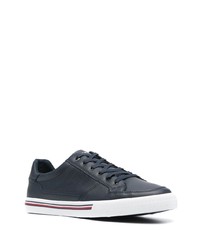 Baskets basses en cuir bleu marine Tommy Hilfiger