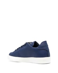 Baskets basses en cuir bleu marine Philipp Plein