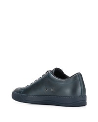 Baskets basses en cuir bleu marine Lanvin