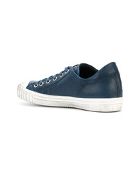 Baskets basses en cuir bleu marine Philippe Model