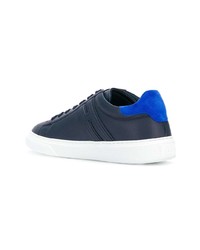 Baskets basses en cuir bleu marine Hogan