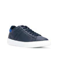 Baskets basses en cuir bleu marine Hogan