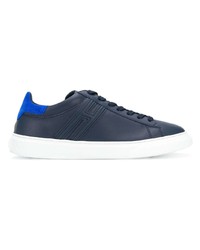 Baskets basses en cuir bleu marine Hogan