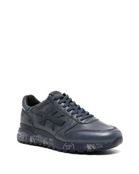 Baskets basses en cuir bleu marine Premiata