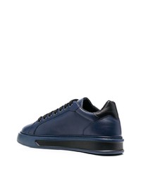 Baskets basses en cuir bleu marine Roberto Cavalli