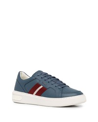 Baskets basses en cuir bleu marine Bally