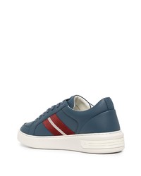 Baskets basses en cuir bleu marine Bally