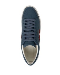 Baskets basses en cuir bleu marine Bally