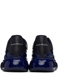 Baskets basses en cuir bleu marine Alexander McQueen