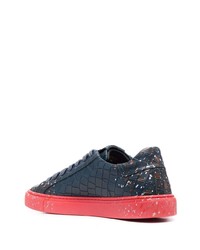 Baskets basses en cuir bleu marine Hide&Jack