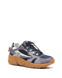 Baskets basses en cuir bleu marine Fila