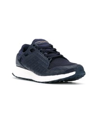 Baskets basses en cuir bleu marine adidas