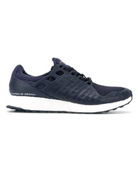 Baskets basses en cuir bleu marine adidas