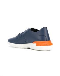 Baskets basses en cuir bleu marine Tod's