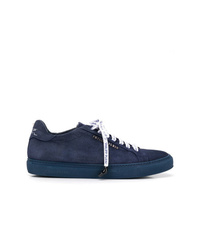 Baskets basses en cuir bleu marine Philipp Plein