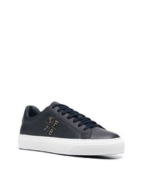 Baskets basses en cuir bleu marine Philipp Plein