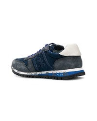 Baskets basses en cuir bleu marine Premiata