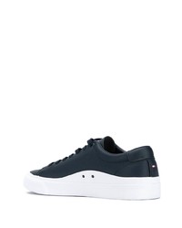 Baskets basses en cuir bleu marine Tommy Hilfiger