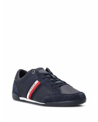 Baskets basses en cuir bleu marine Tommy Hilfiger