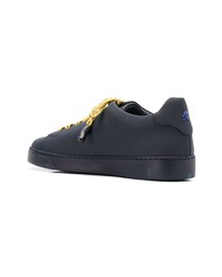 Baskets basses en cuir bleu marine Philipp Plein