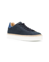 Baskets basses en cuir bleu marine Hogan