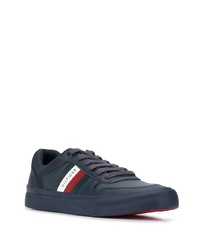 Baskets basses en cuir bleu marine Tommy Hilfiger