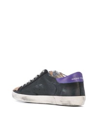 Baskets basses en cuir bleu marine Golden Goose