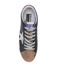 Baskets basses en cuir bleu marine Golden Goose