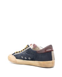 Baskets basses en cuir bleu marine Golden Goose