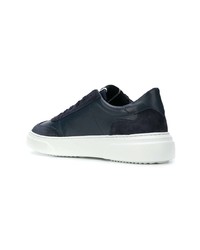 Baskets basses en cuir bleu marine Philippe Model