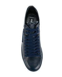 Baskets basses en cuir bleu marine Kenzo